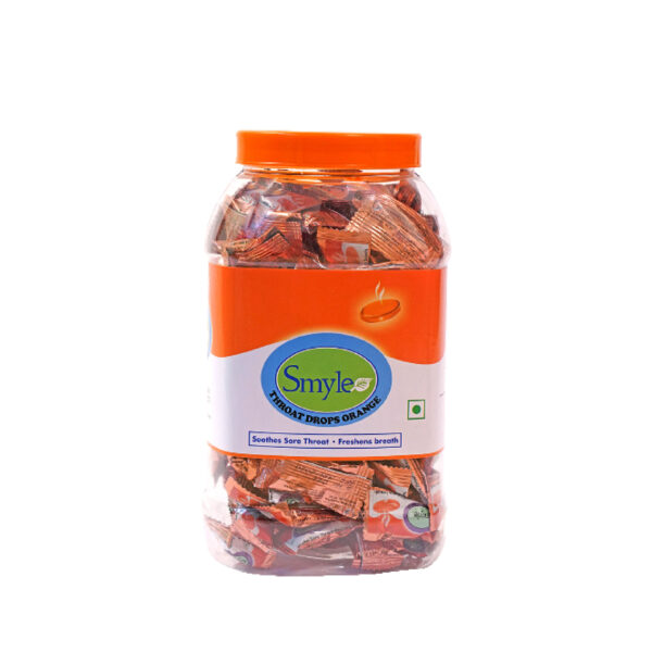 Throat Drops (Orange Flavor) -200 Drops (Jar of 1)